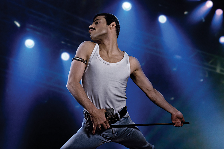 Rami Malek as Freddie Mercury in Bohemian Rhapsody