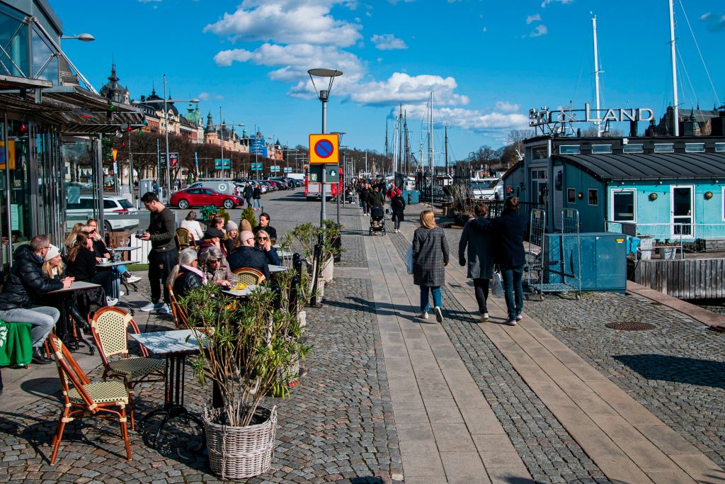 A restaurant in Stockholm during Covid-19, Credit: Getty