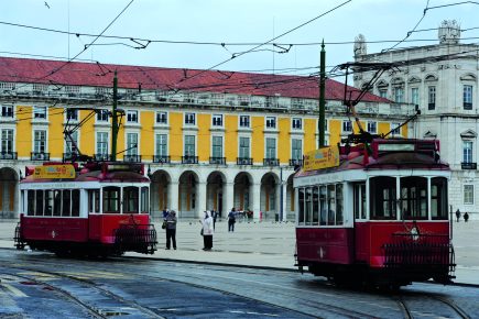 Lisbon distinctive trams