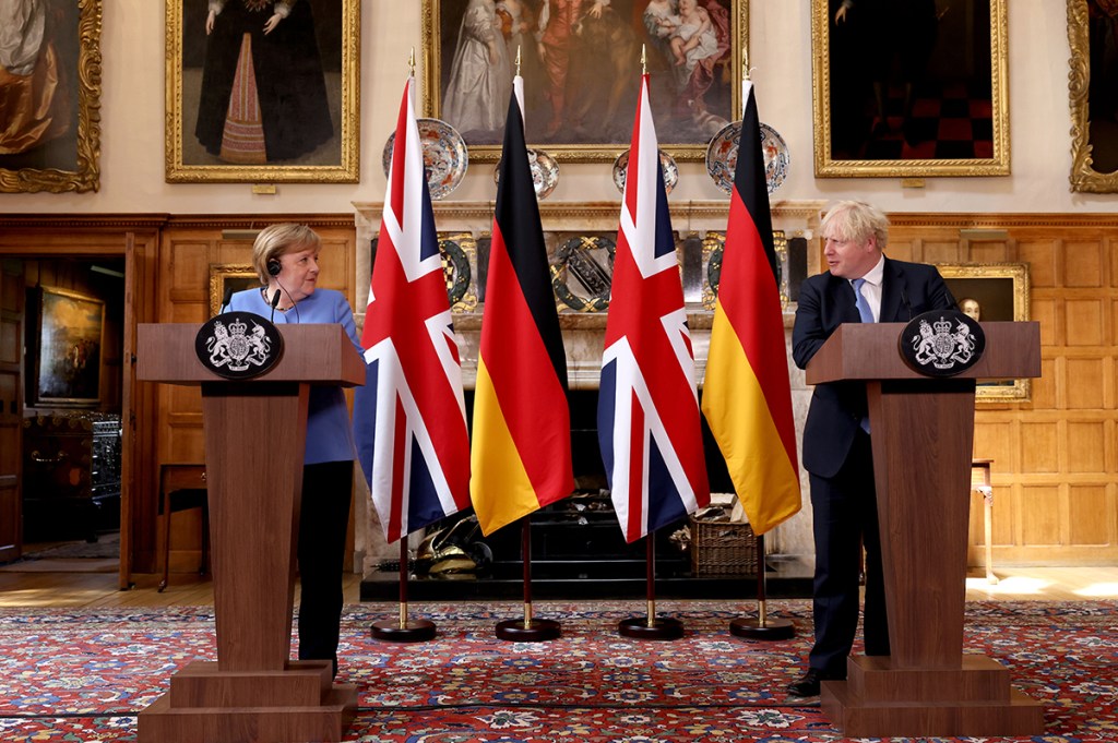 chequers angela merkel boris johnson