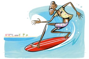 barack obama surfing