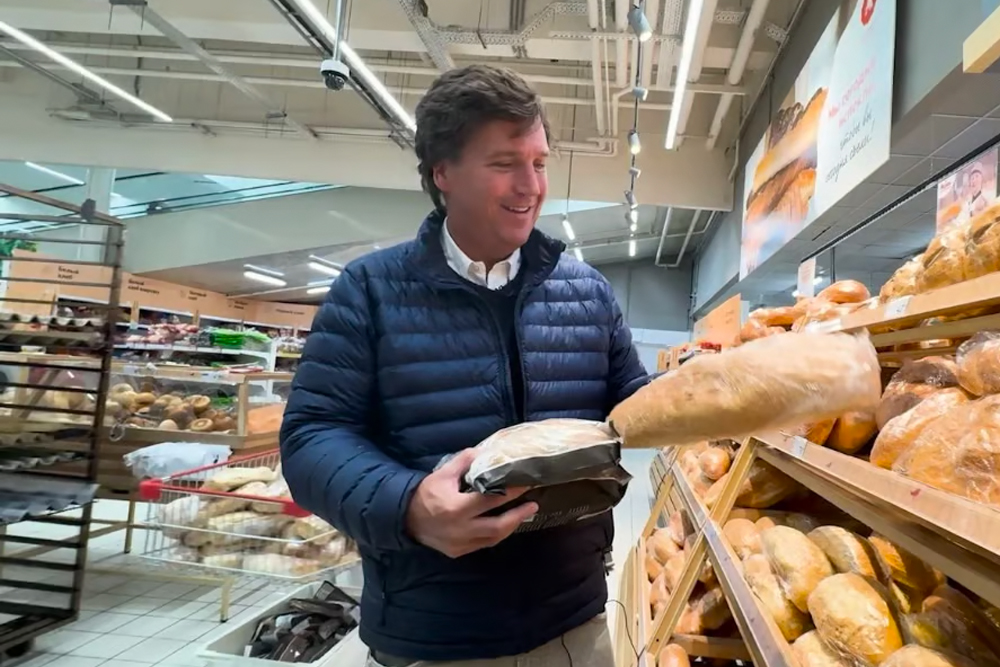 tucker carlson groceries